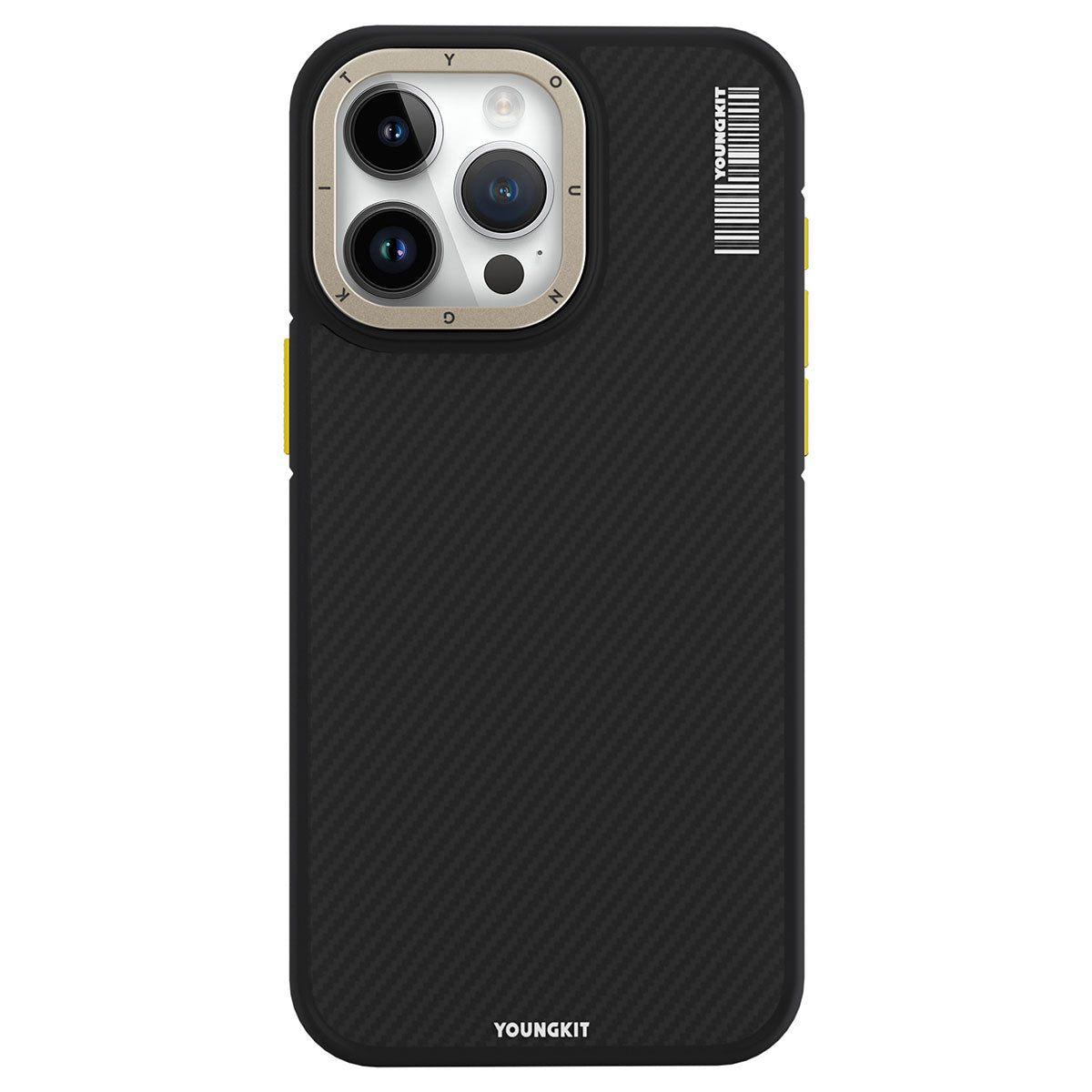 Apple iPhone 15 Pro Kılıf M-safe Şarj Özellikli YoungKit 600D Kevlar Kapak