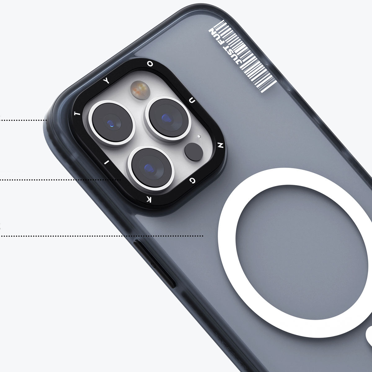 Apple iPhone 15 Pro Kılıf M-safe Şarj Özellikli Youngkit Colored Sand Serisi Kapak