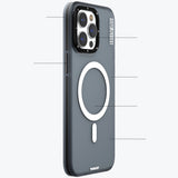 Apple iPhone 15 Pro Kılıf M-safe Şarj Özellikli Youngkit Colored Sand Serisi Kapak