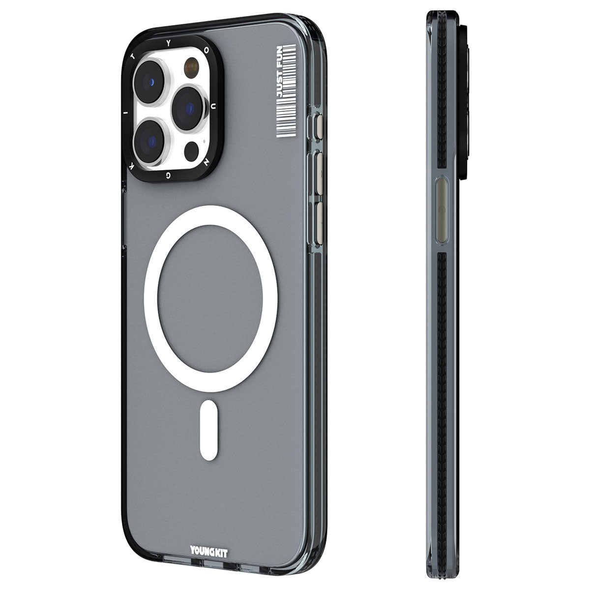 Apple iPhone 15 Pro Kılıf M-safe Şarj Özellikli YoungKit Crystal Color Serisi Kapak