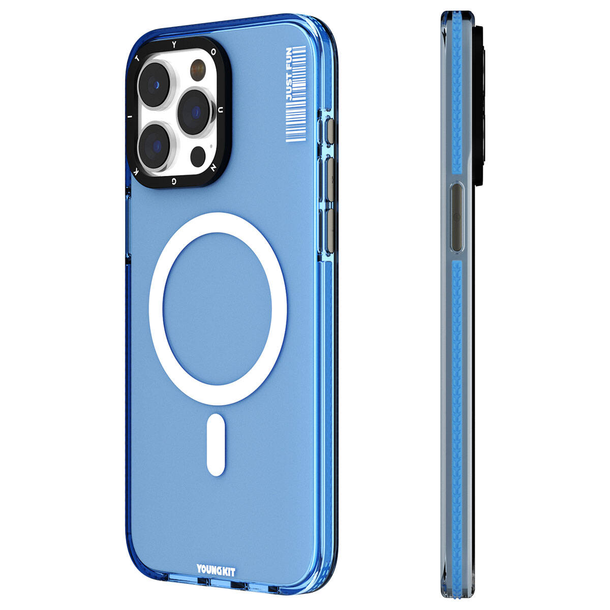 Apple iPhone 15 Pro Kılıf M-safe Şarj Özellikli YoungKit Crystal Color Serisi Kapak