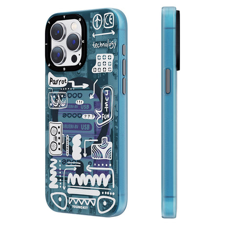 Apple iPhone 15 Pro Kılıf M-safe Şarj Özellikli Youngkit Dark Matter Serisi Kapak