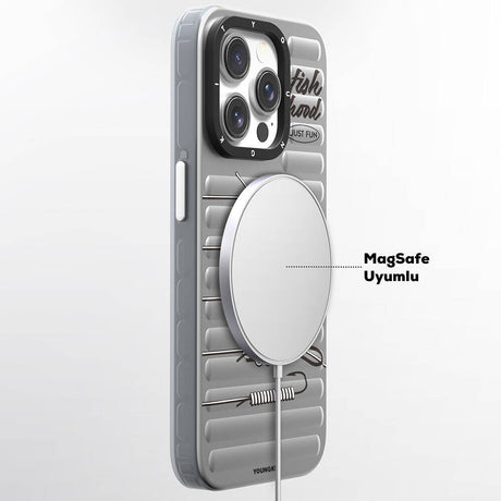 Apple iPhone 15 Pro Kılıf M-safe Şarj Özellikli Youngkit Fishing Serisi Kapak