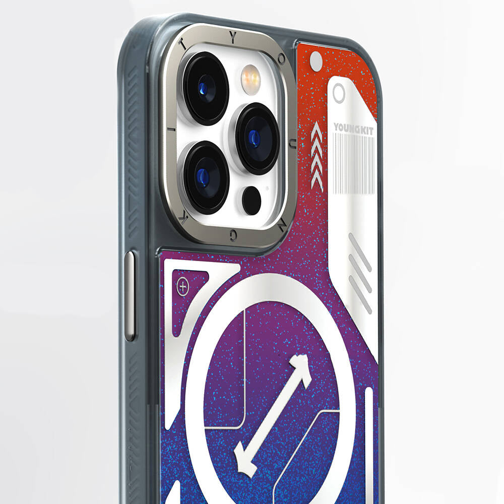 Apple iPhone 15 Pro Kılıf M-safe Şarj Özellikli YoungKit Galaxy Serisi Kapak