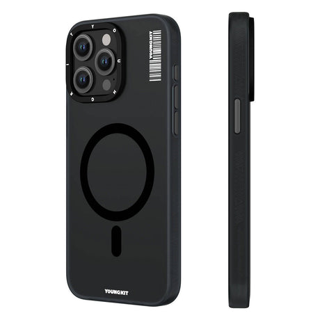 Apple iPhone 15 Pro Kılıf M-safe Şarj Özellikli Youngkit Hidden Sand Serisi Kapak