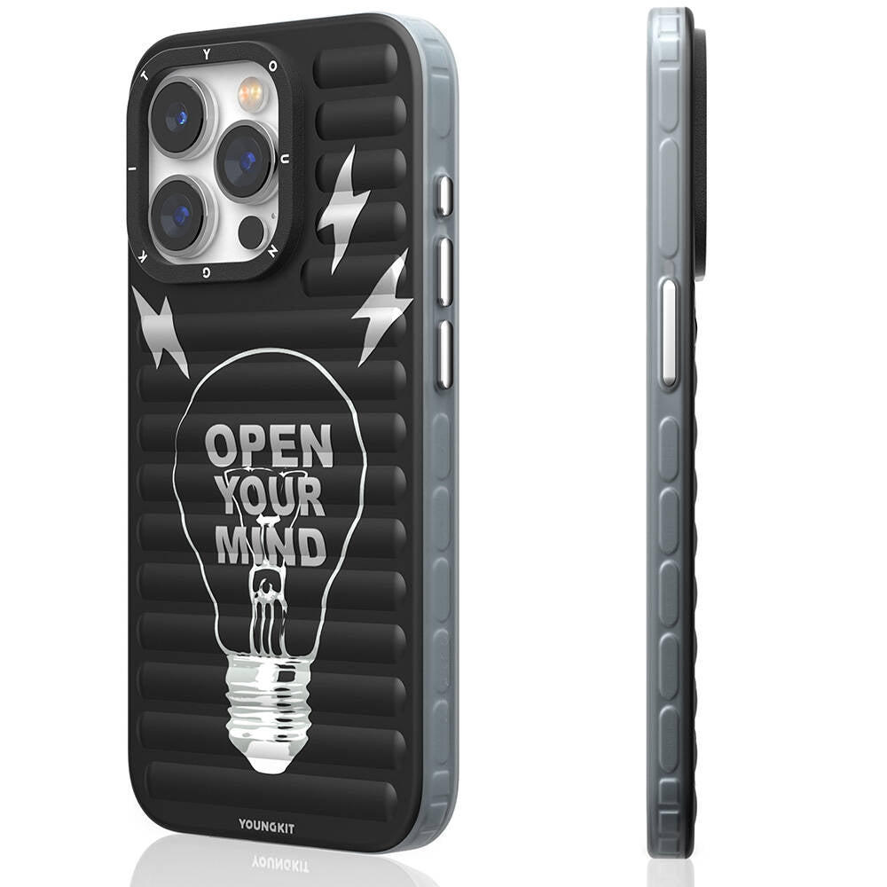 Apple iPhone 15 Pro Kılıf M-safe Şarj Özellikli Youngkit Open Mind Serisi Kapak