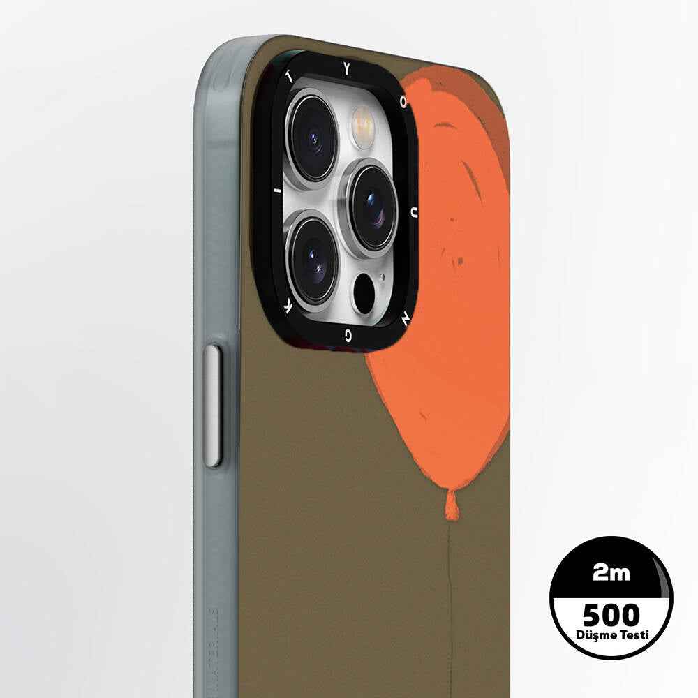 Apple iPhone 15 Pro Kılıf M-safe Şarj Özellikli Youngkit Orange Serisi Flying Balloon Kapak