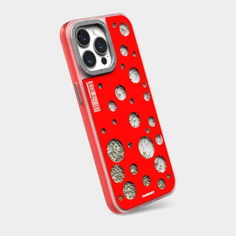 Apple iPhone 15 Pro Kılıf M-safe Şarj Özellikli Youngkit Quicksand Beads Serisi Kapak
