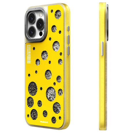 Apple iPhone 15 Pro Kılıf M-safe Şarj Özellikli Youngkit Quicksand Beads Serisi Kapak