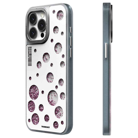 Apple iPhone 15 Pro Kılıf M-safe Şarj Özellikli Youngkit Quicksand Beads Serisi Kapak