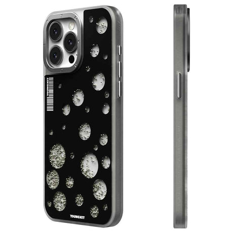 Apple iPhone 15 Pro Kılıf M-safe Şarj Özellikli Youngkit Quicksand Beads Serisi Kapak