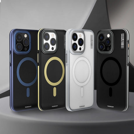 Apple iPhone 15 Pro Kılıf M-safe Şarj Özellikli Youngkit Rock Sand Serisi Kapak