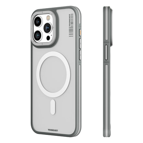 Apple iPhone 15 Pro Kılıf M-safe Şarj Özellikli Youngkit Rock Sand Serisi Kapak