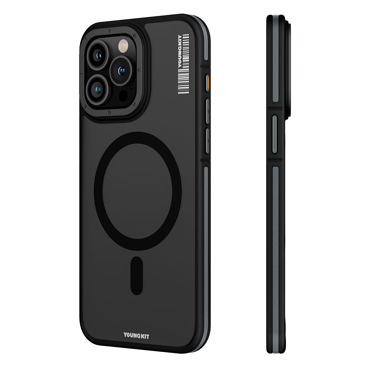 Apple iPhone 15 Pro Kılıf M-safe Şarj Özellikli Youngkit Rock Sand Serisi Kapak