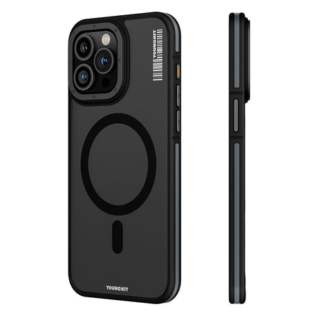 Apple iPhone 15 Pro Kılıf M-safe Şarj Özellikli Youngkit Rock Sand Serisi Kapak