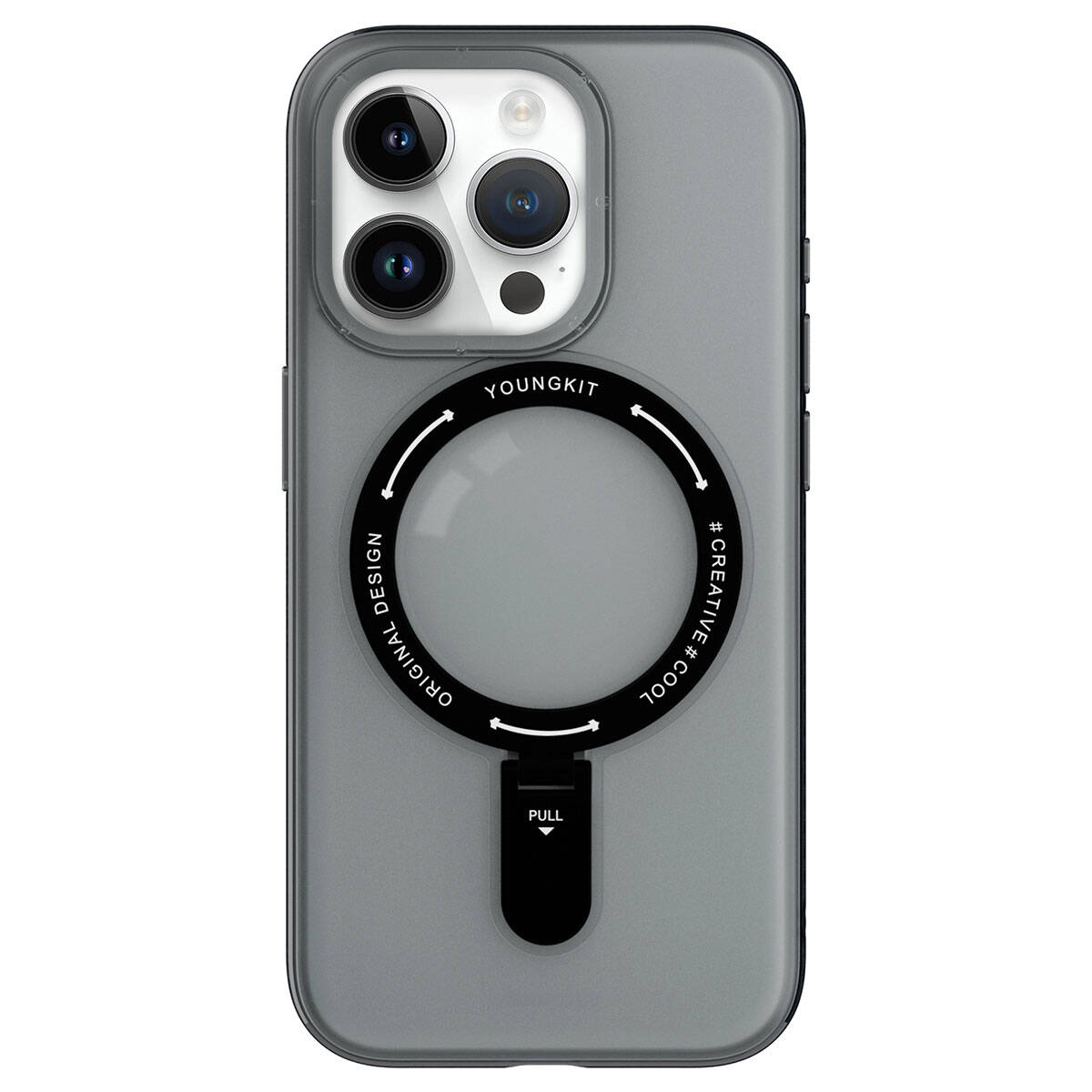 Apple iPhone 15 Pro Kılıf M-safe Şarj Özellikli Youngkit Rock Serisi Kapak
