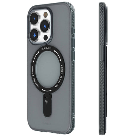Apple iPhone 15 Pro Kılıf M-safe Şarj Özellikli Youngkit Rock Serisi Kapak