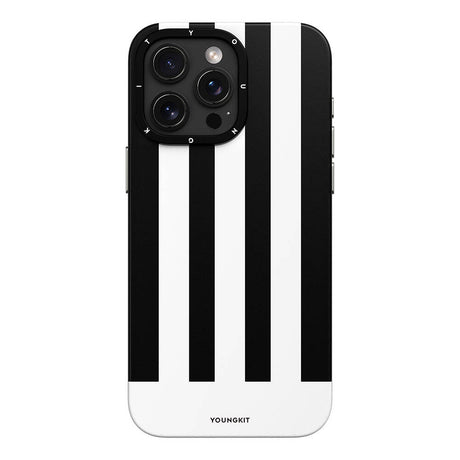Apple iPhone 15 Pro Kılıf M-safe Şarj Özellikli Youngkit Striped Piano Keys Serisi Kapak