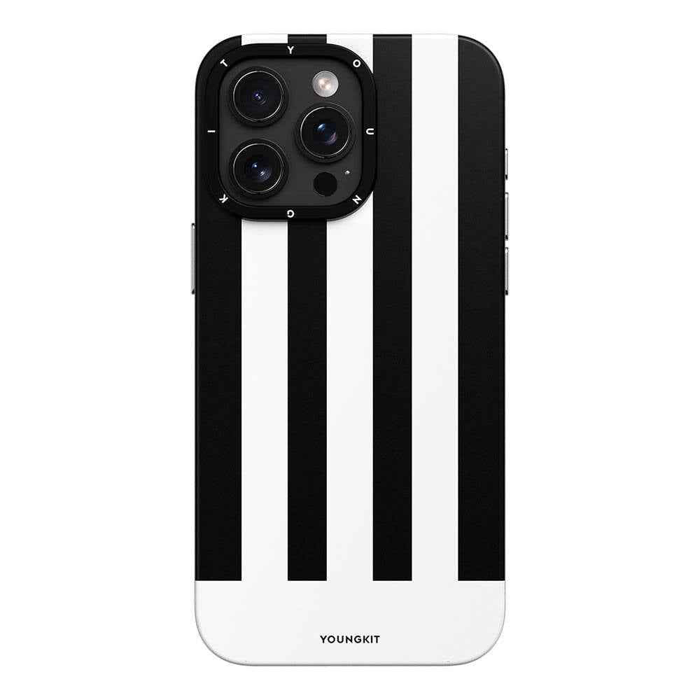 Apple iPhone 15 Pro Kılıf M-safe Şarj Özellikli Youngkit Striped Piano Keys Serisi Kapak