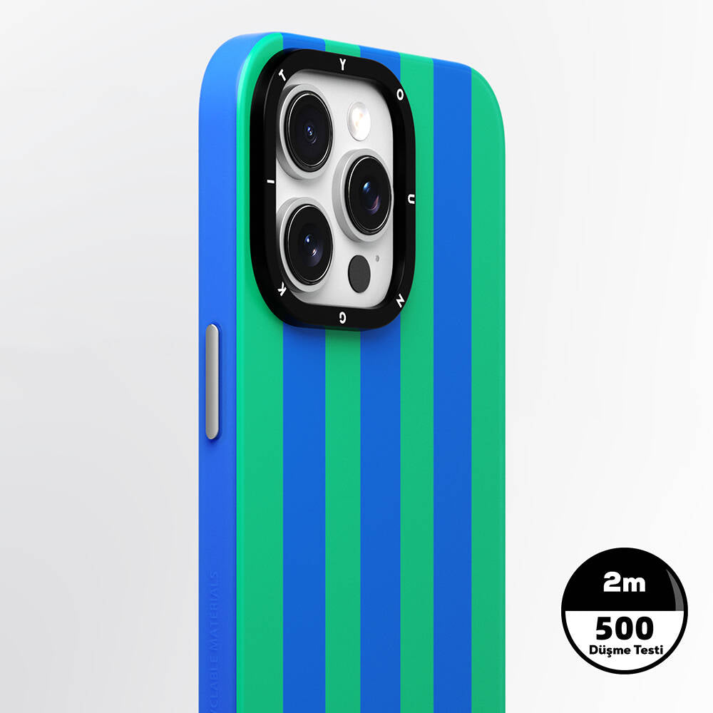 Apple iPhone 15 Pro Kılıf M-safe Şarj Özellikli Youngkit Striped Piano Keys Serisi Kapak