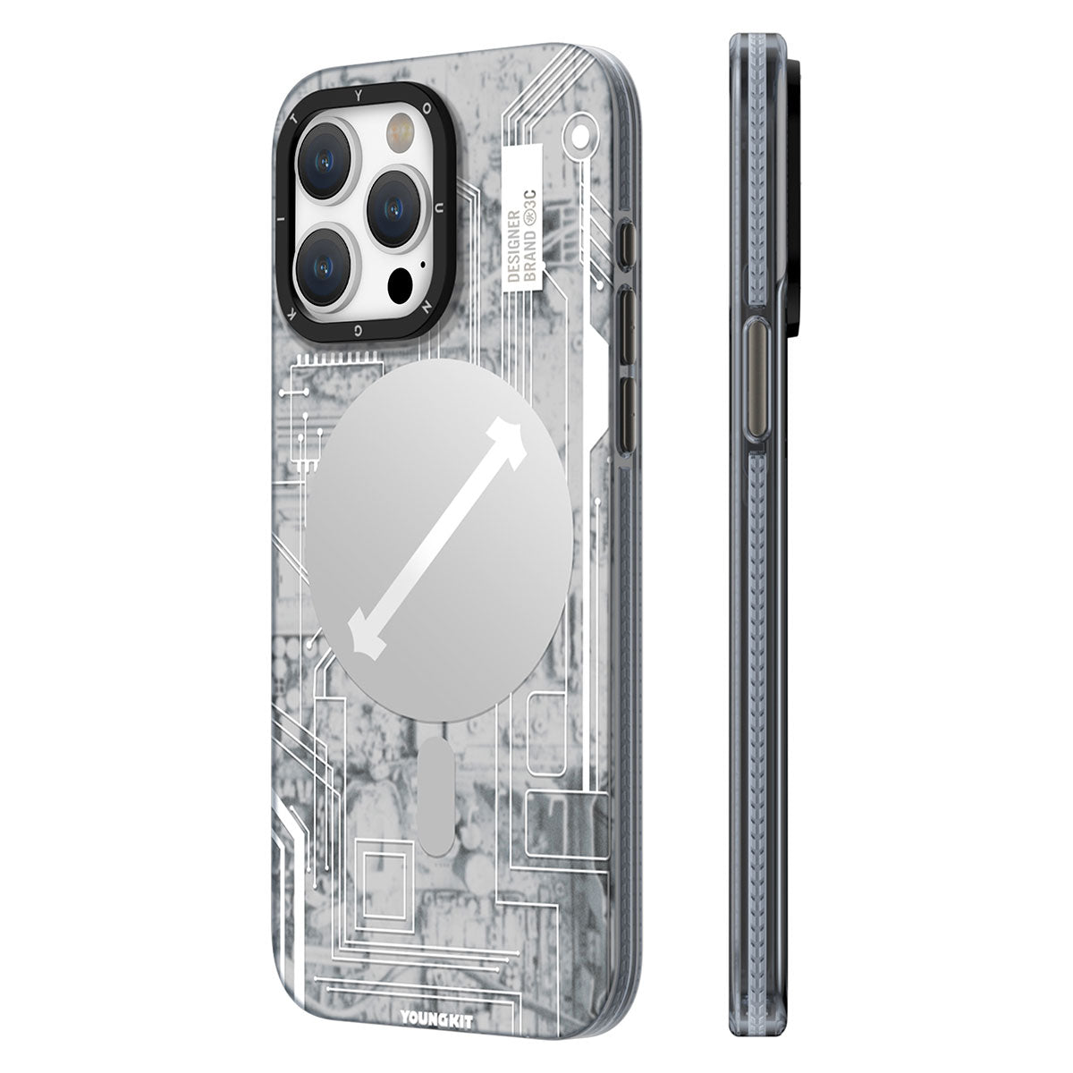 Apple iPhone 15 Pro Kılıf M-safe Şarj Özellikli YoungKit Technology Serisi Kapak