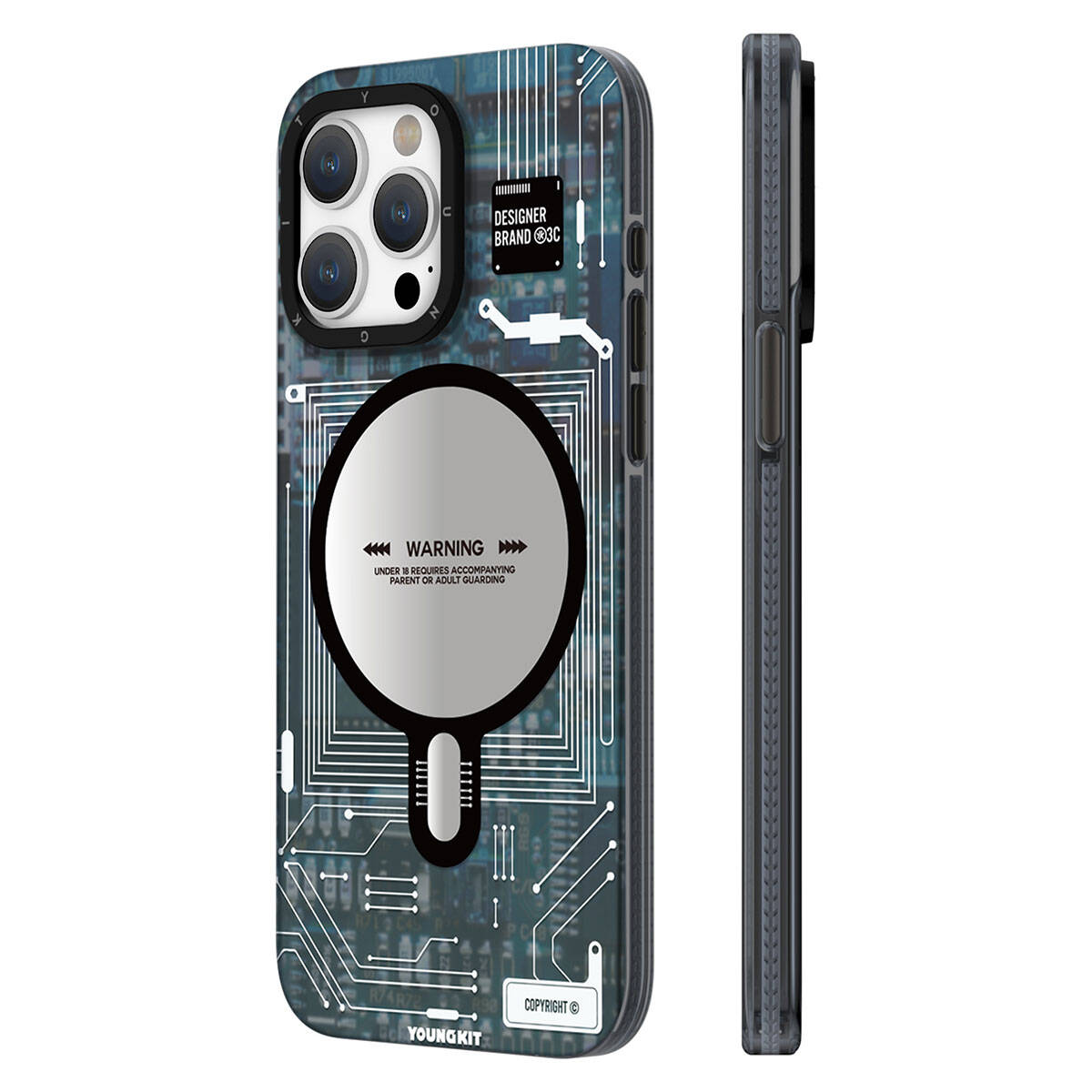 Apple iPhone 15 Pro Kılıf M-safe Şarj Özellikli YoungKit Technology Serisi Kapak