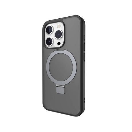 Apple iPhone 15 Pro Kılıf M-safe Şarj Özellikli Yüzük Standlı Lisanslı Switcheasy Magstand-M Kapak
