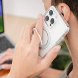 Apple iPhone 15 Pro Kılıf M-safe Şarj Özellikli Yüzük Standlı Lisanslı Switcheasy Magstand-M Kapak