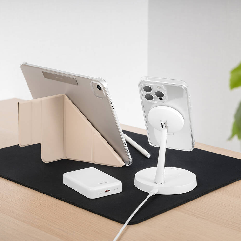 Apple iPhone 15 Pro Kılıf M-safe Şarj Özellikli Yüzük Standlı Lisanslı Switcheasy Magstand-M Kapak