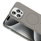 Apple iPhone 15 Pro Kılıf M-safe Şarj Özellikli Zore Ruby Sert Kapak