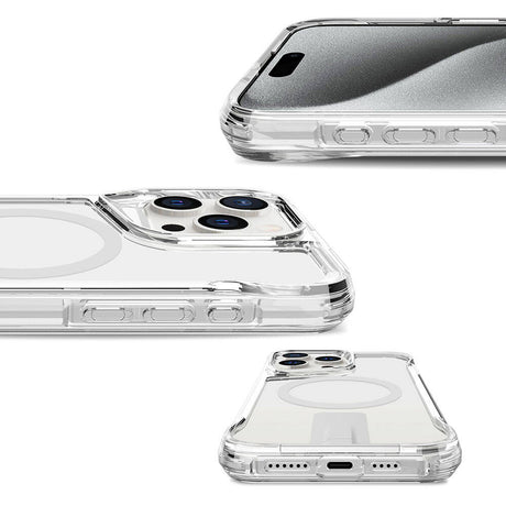 Apple iPhone 15 Pro Kılıf M-safe Şarj Özellikli Zore T-Max Standlı Kapak