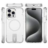 Apple iPhone 15 Pro Kılıf M-safe Şarj Özellikli Zore T-Max Standlı Kapak