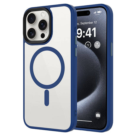 Apple iPhone 15 Pro Kılıf Mat Arka Yüzey Wireless Şarj Özellikli Zore Flet M-safe Kapak