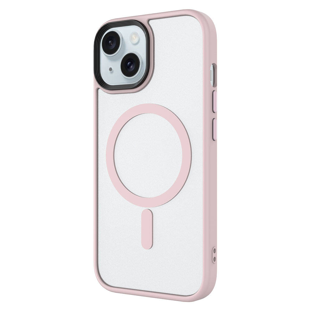 Apple iPhone 15 Pro Kılıf Mat Arka Yüzey Wireless Şarj Özellikli Zore Flet M-safe Kapak