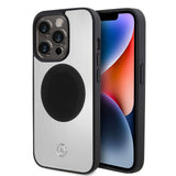 Apple iPhone 15 Pro Kılıf Mercedes Benz Orjinal Lisanslı M-safe Şarj Özellikli Alüminyum Arka Yüzey Metal Yıldız Logolu Kapak