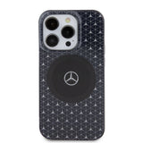 Apple iPhone 15 Pro Kılıf Mercedes Benz Orjinal Lisanslı M-safe Şarj Özellikli Çift Katmanlı Mini Yıldız Desenli Kapak