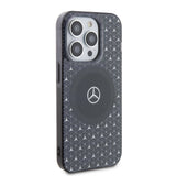Apple iPhone 15 Pro Kılıf Mercedes Benz Orjinal Lisanslı M-safe Şarj Özellikli Çift Katmanlı Mini Yıldız Desenli Kapak
