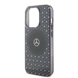 Apple iPhone 15 Pro Kılıf Mercedes Benz Orjinal Lisanslı M-safe Şarj Özellikli Çift Katmanlı Mini Yıldız Desenli Kapak