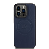 Apple iPhone 15 Pro Kılıf Mercedes Benz Orjinal Lisanslı M-safe Şarj Özellikli Mühürlü Yıldız Desenli ve Logolu Deri Kapak