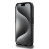 Apple iPhone 15 Pro Kılıf Mercedes Benz Orjinal Lisanslı Tırtıklı Kenar Tasarımlı Metal Yıldız Logolu Pürüzsüz Hakiki Deri Kapak