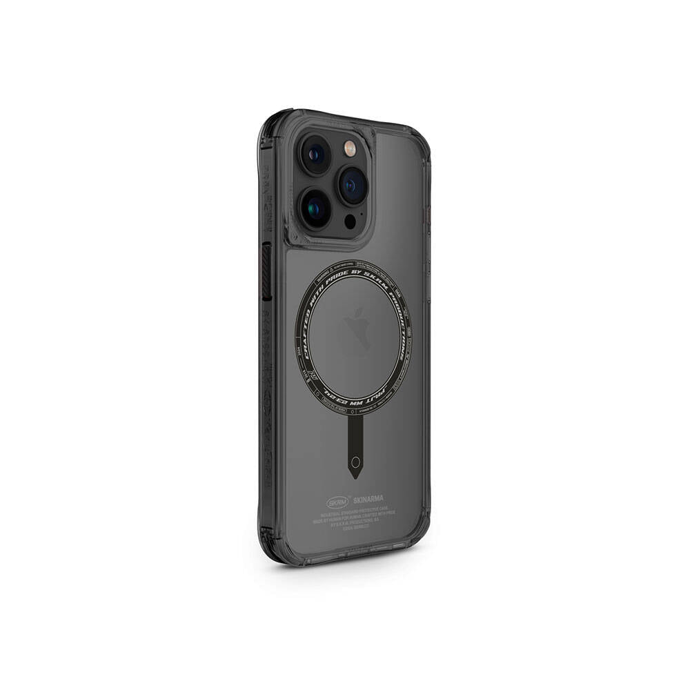 Apple iPhone 15 Pro Kılıf SkinArma Şeffaf M-safe Şarj Özellikli Kado Kartlıklı Saido Kapak