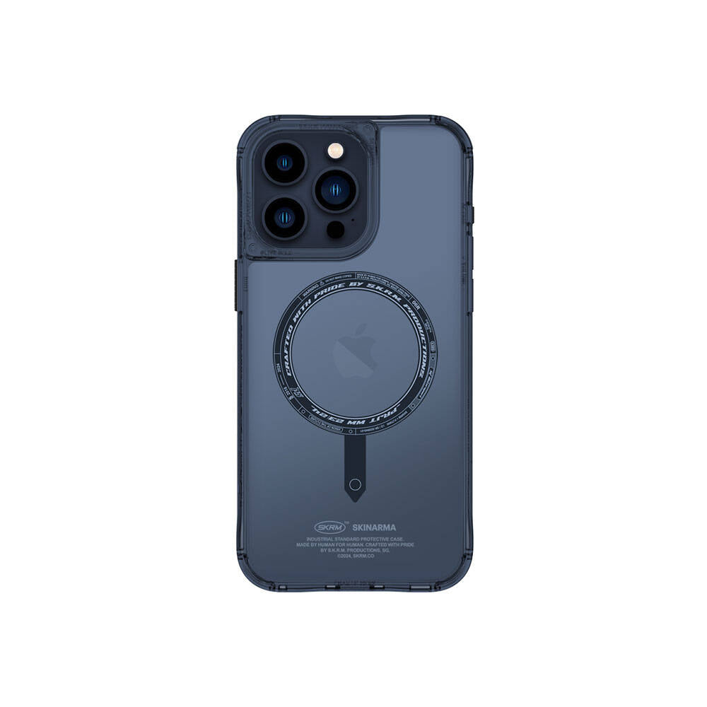Apple iPhone 15 Pro Kılıf SkinArma Şeffaf M-safe Şarj Özellikli Kado Kartlıklı Saido Kapak