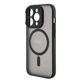 Apple iPhone 15 Pro Kılıf TUMI Orjinal Lisanslı M-safe Şarj Özellikli Kamera Standlı Buzlu Mat Kapak