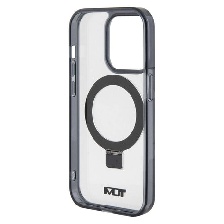 Apple iPhone 15 Pro Kılıf TUMI Orjinal Lisanslı M-safe Şarj Özellikli Metal Logolu Ring Standlı Silikon Kapak