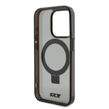 Apple iPhone 15 Pro Kılıf TUMI Orjinal Lisanslı M-safe Şarj Özellikli PC TPU Metal Logolu Ring Standlı Kapak