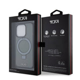 Apple iPhone 15 Pro Kılıf TUMI Orjinal Lisanslı M-safe Şarj Özellikli PC TPU Metal Logolu Ring Standlı Kapak