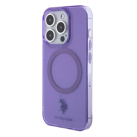 Apple iPhone 15 Pro Kılıf U.S. Polo Assn. Orjinal Lisanslı M-safe Şarj Özellikli Transparan Tasarım Kapak