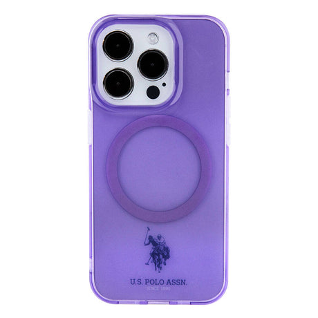 Apple iPhone 15 Pro Kılıf U.S. Polo Assn. Orjinal Lisanslı M-safe Şarj Özellikli Transparan Tasarım Kapak