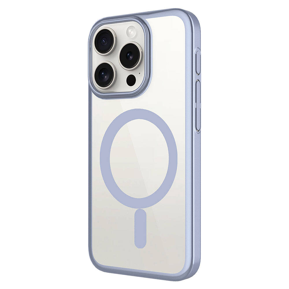 Apple iPhone 15 Pro Kılıf Wireless Şarj Özellikli Sert PC Zore Mat Riksos M-safe Kapak