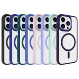 Apple iPhone 15 Pro Kılıf Wireless Şarj Özellikli Zore Krom M-safe Silikon Kapak